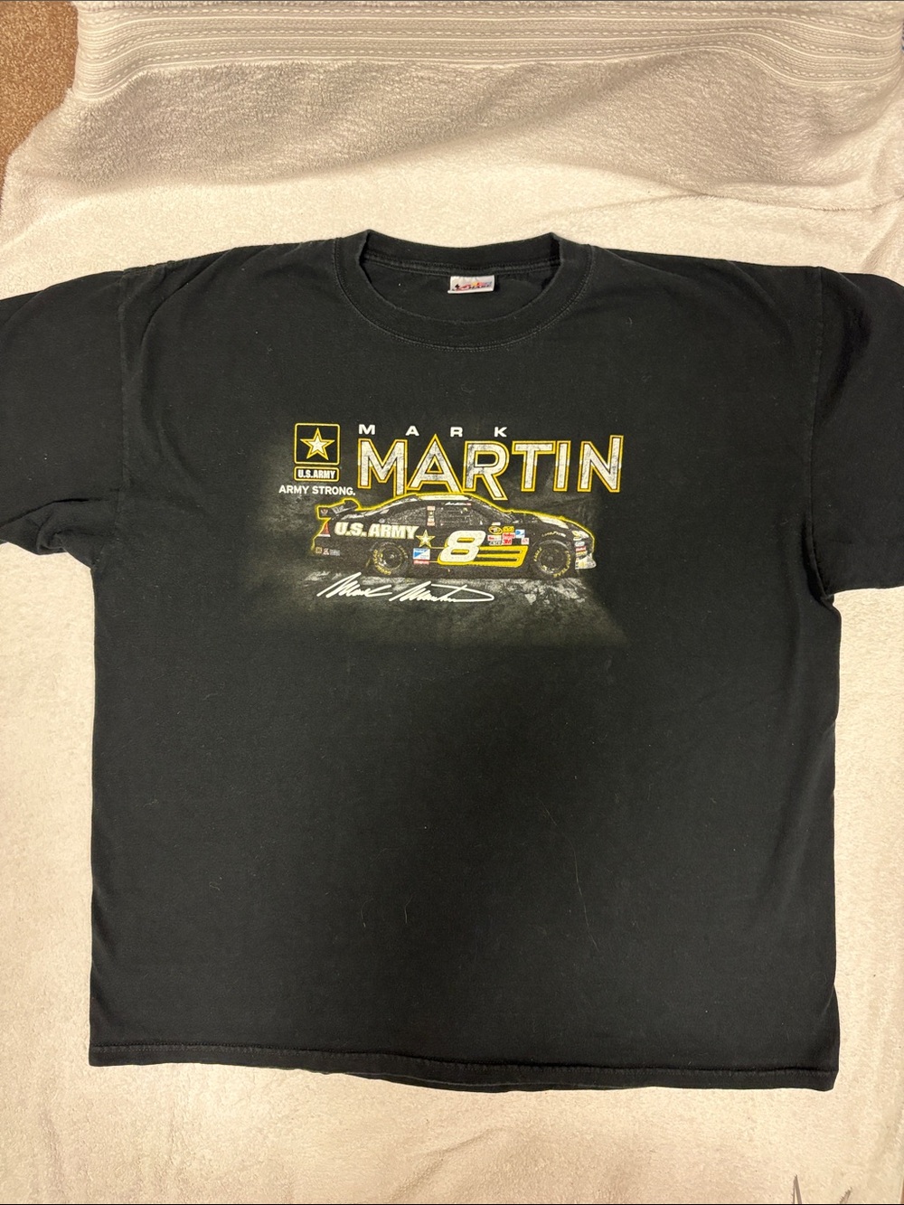 Chase Authentics nascar Black Mark Martin U.S. Army Graphic Tee 2xl
